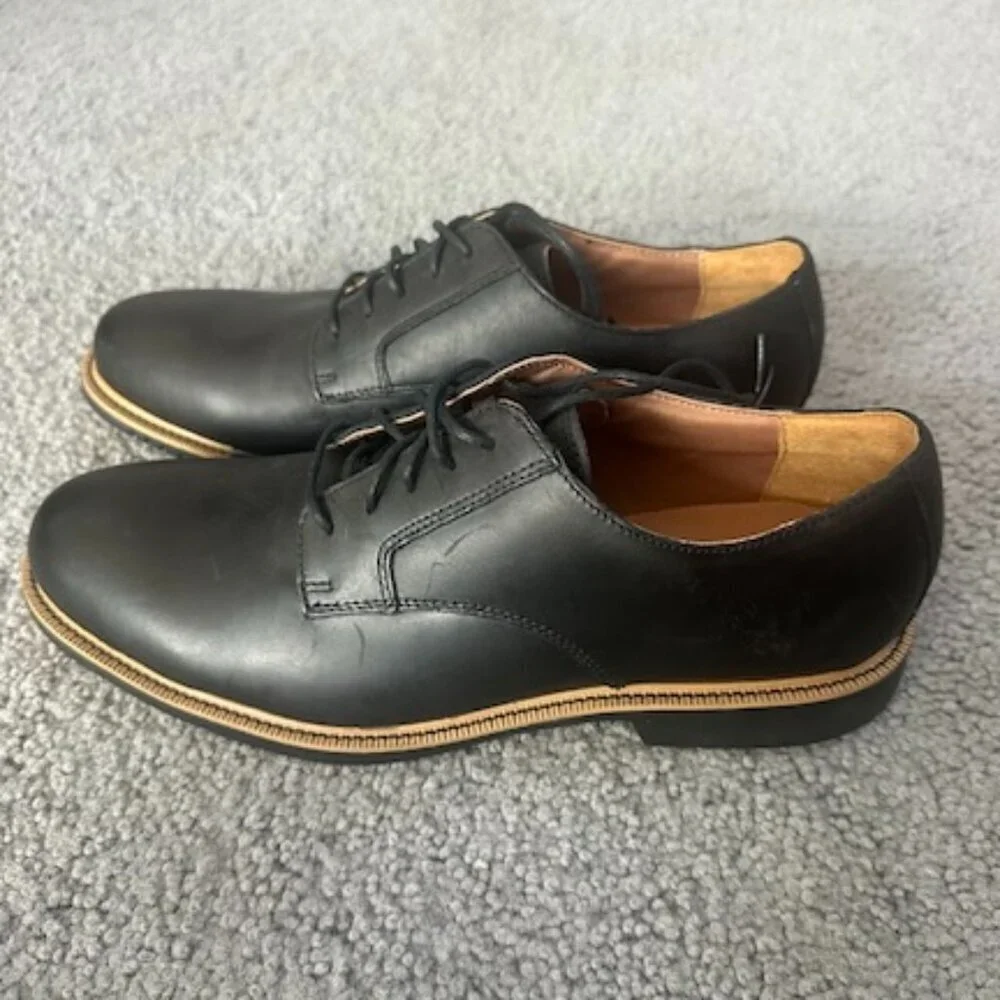 Cole Haan Great Jones Plain Toe Oxford C22001 Black Leather Sz 10 M - NWOB